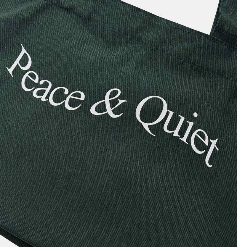 Museum of Peace and Quiet Wordmark Tote Bag in Forest