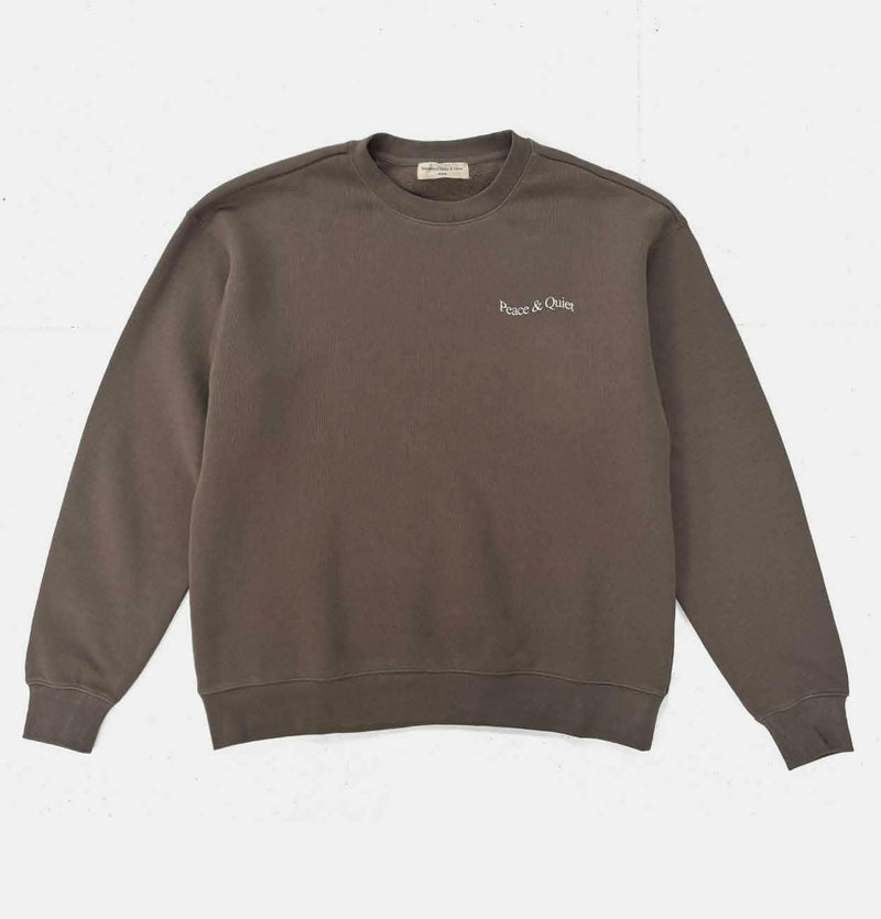 Museum of Peace & Quiet Wordmark Sweatshirt in Clay