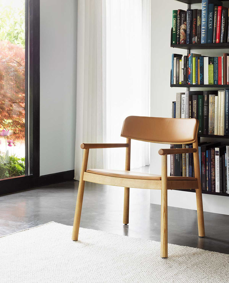 Normann Copenhagen Timb Lounge Armchair Upholstery Tan/Camel Leather