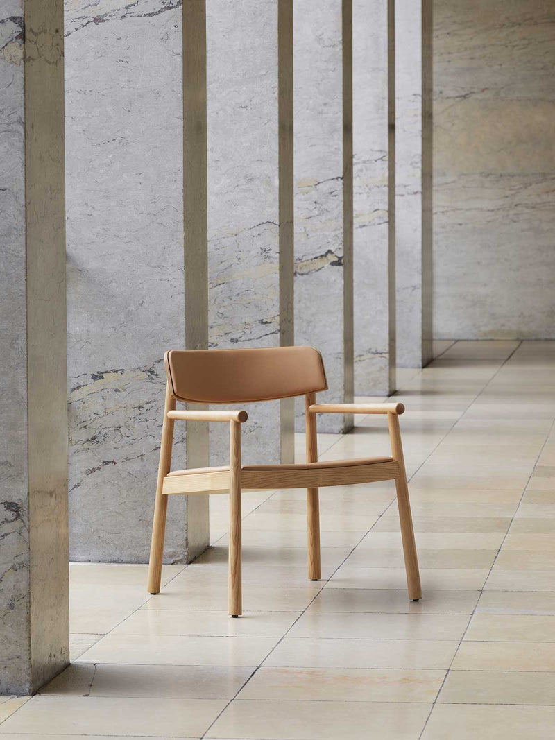 Normann Copenhagen Timb Lounge Armchair Upholstery Tan/Camel Leather