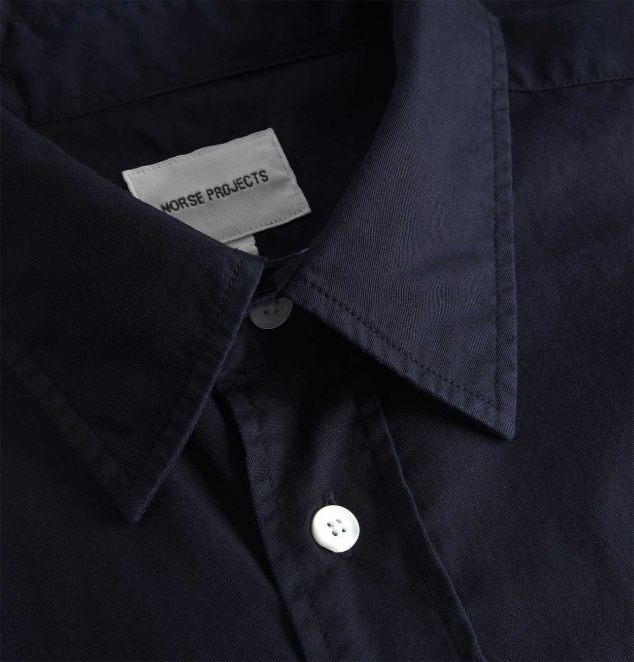 Norse Projects Algot Twill Shirt in Dark Navy
