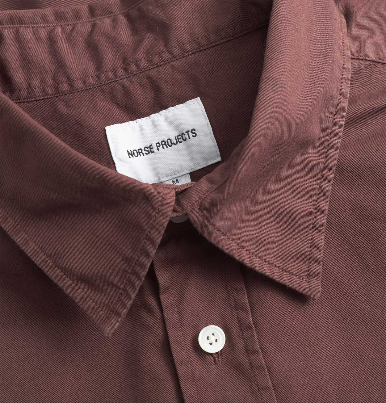 Norse Projects Algot Twill Shirt in Mahogany
