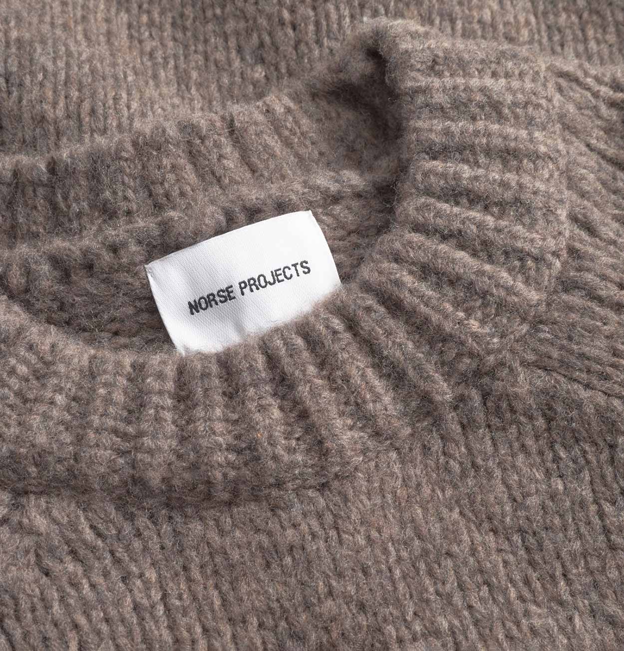 Norse Projects Birger Wool Raglan Jumper in Walnut