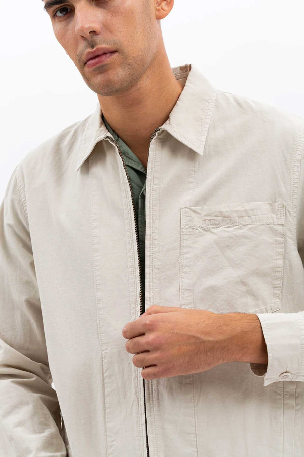 Norse Projects Julian Cotton Linen Jacket in Marble White