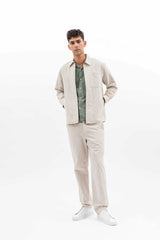 Norse Projects Julian Cotton Linen Jacket in Marble White