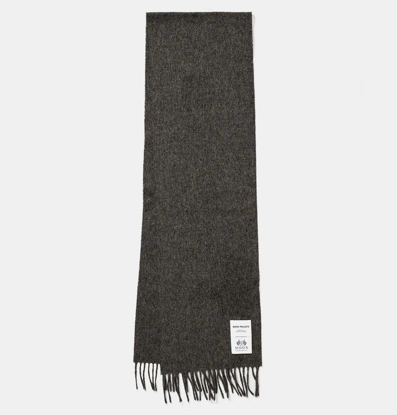 Norse Projects Moon Lambswool Scarf in Charcoal Melange
