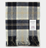 Norse Projects Moon Checked Lambswool Scarf in Navy