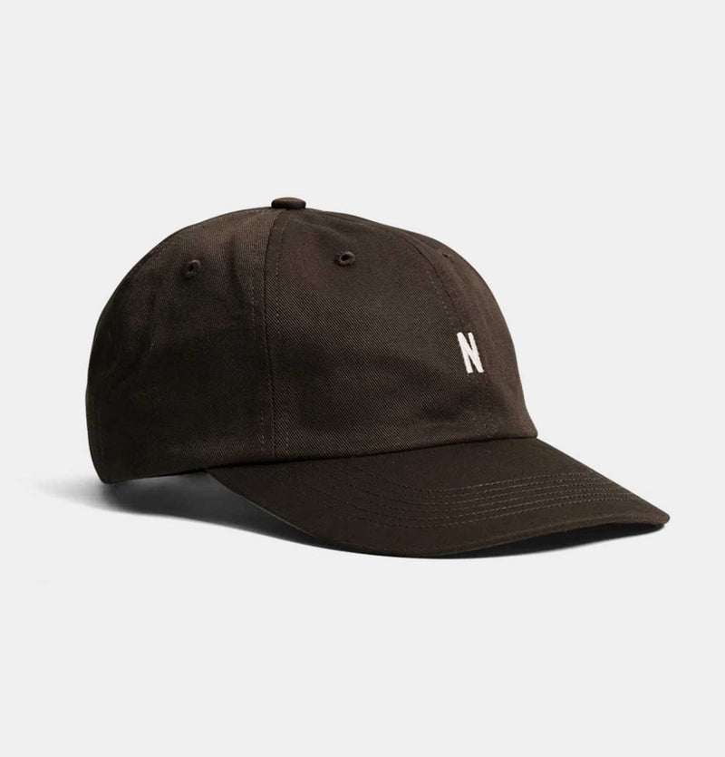 Norse Projects Twill Sports Cap in Espresso