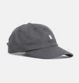 Norse Projects Twill Sports Cap in Magnet Grey