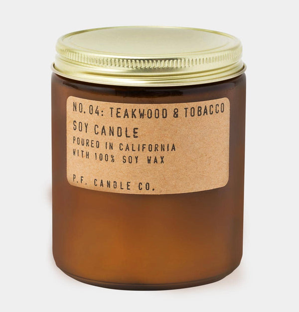 P.F. Candle Co. Standard Candle – 7.2oz – Teakwood & Tobacco