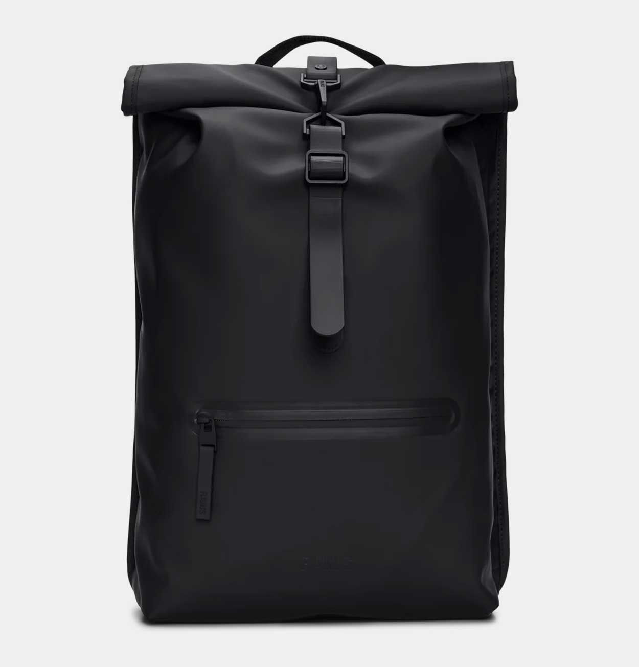 RAINS Rolltop Rucksack in Black