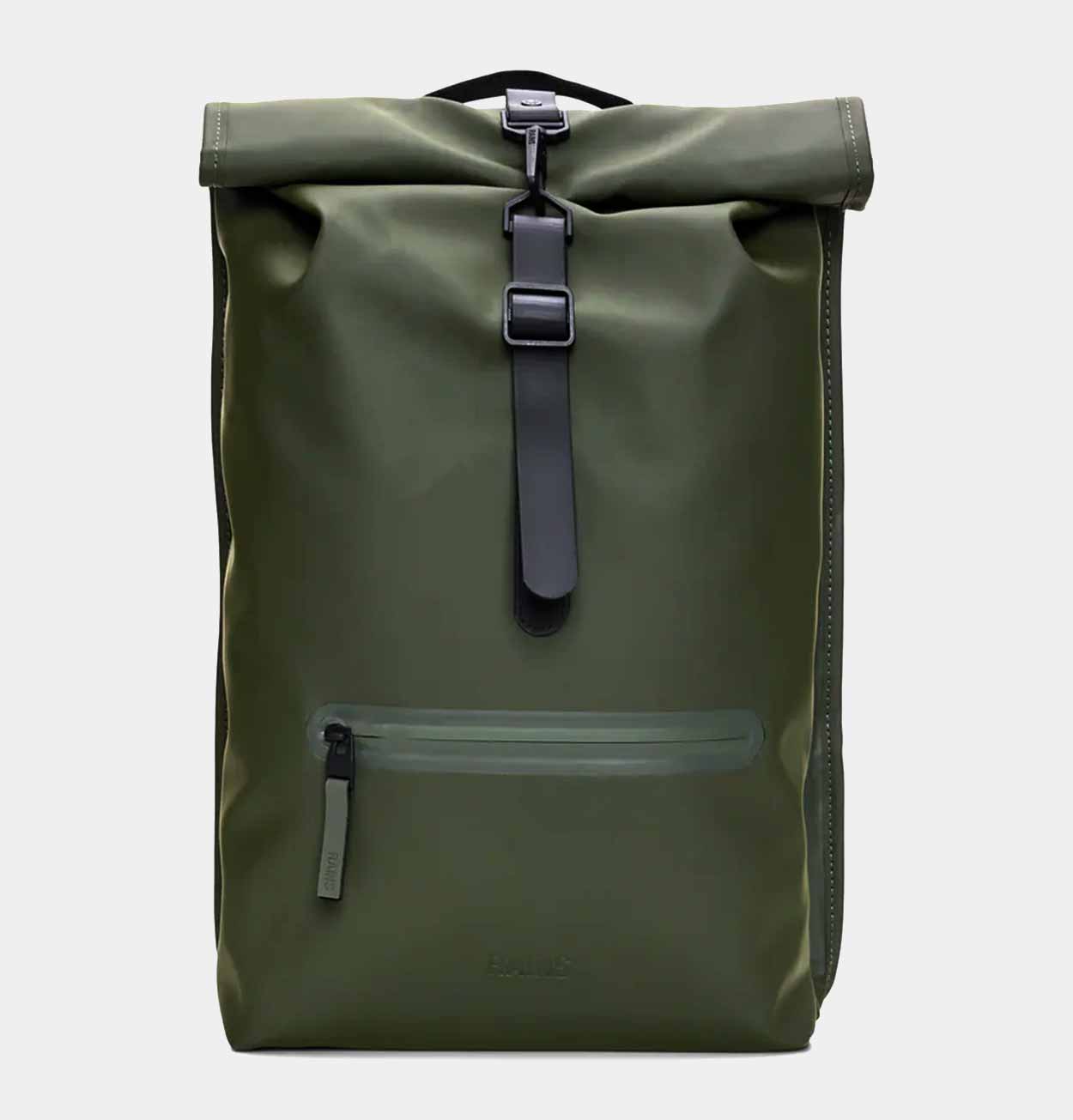 RAINS Rolltop Rucksack in Green