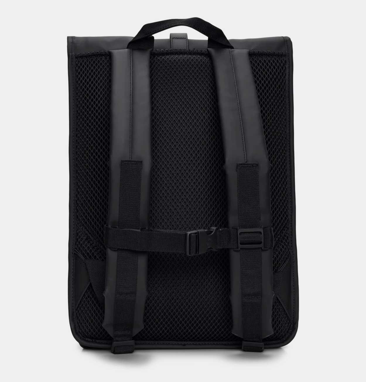 RAINS Rolltop Rucksack in Black