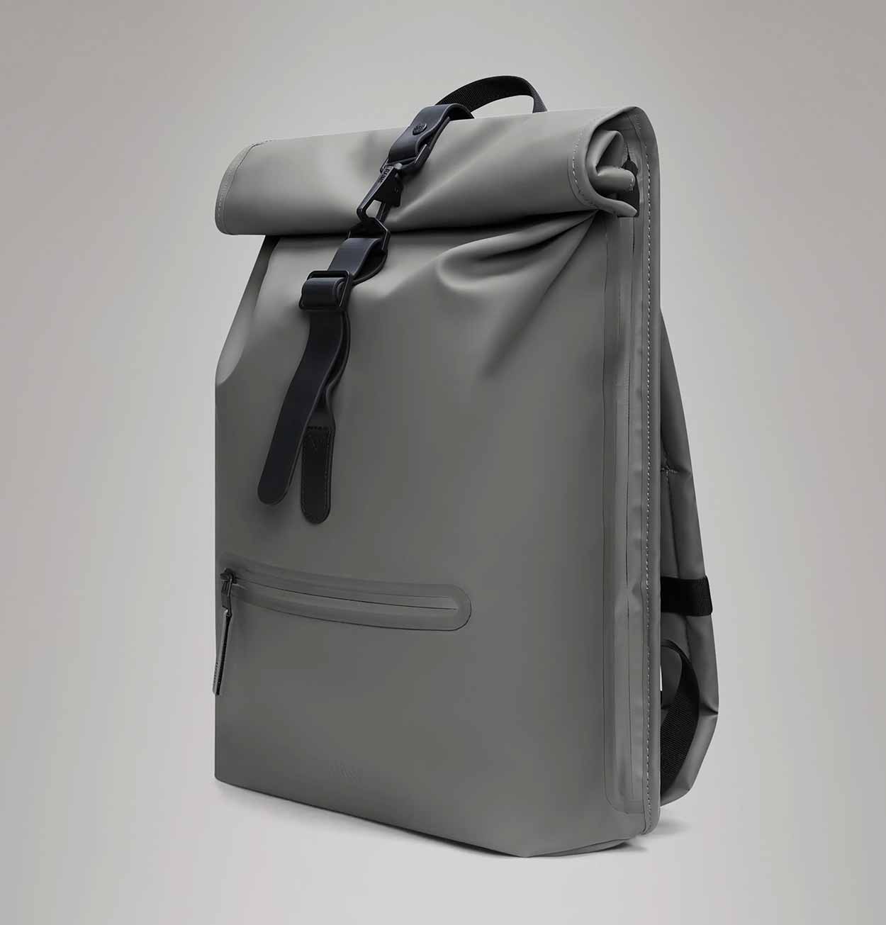 RAINS Rolltop Rucksack in Grey