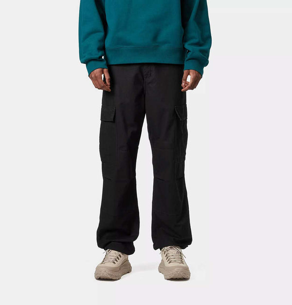 Carhartt WIP Regular Cargo Pant in Black Rinsed