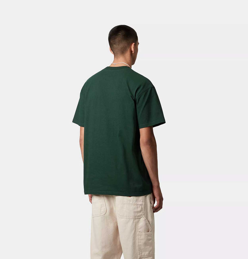 Carhartt WIP American Script T-Shirt in Conifer