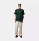 Carhartt WIP American Script T-Shirt in Conifer