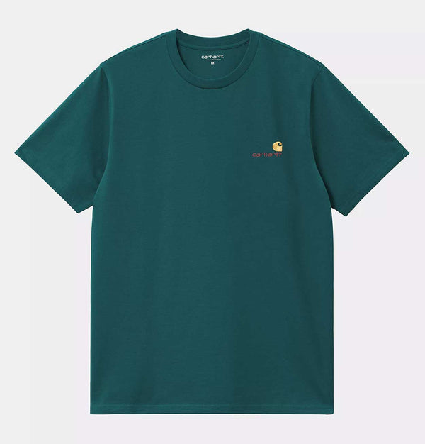 Carhartt WIP American Script T-Shirt in Malachite