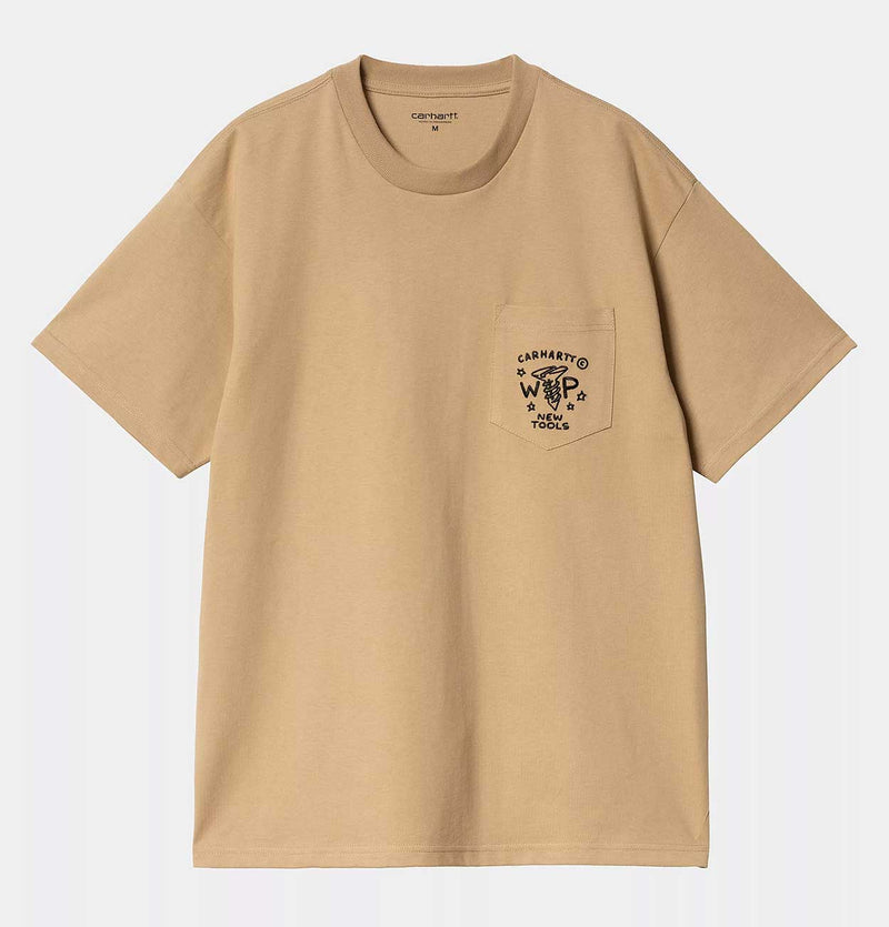 Carhartt WIP Fragments Pocket T-Shirt in Dusty H Brown