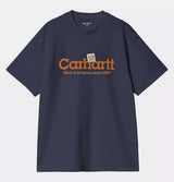 Carhartt WIP Label Script T-Shirt in Blue