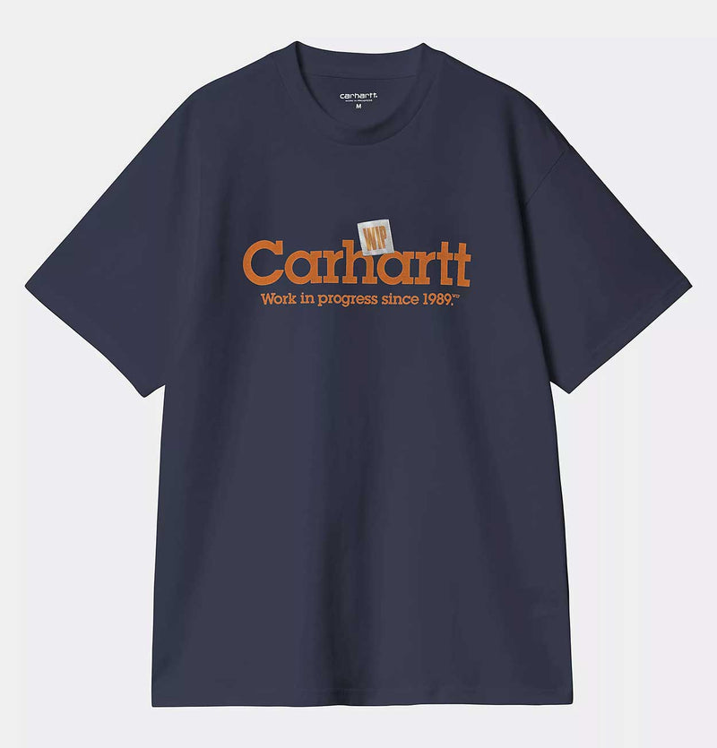 Carhartt WIP Label Script T-Shirt in Blue