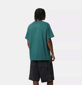 Carhartt WIP Label Script T-Shirt in Malachite