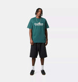 Carhartt WIP Label Script T-Shirt in Malachite