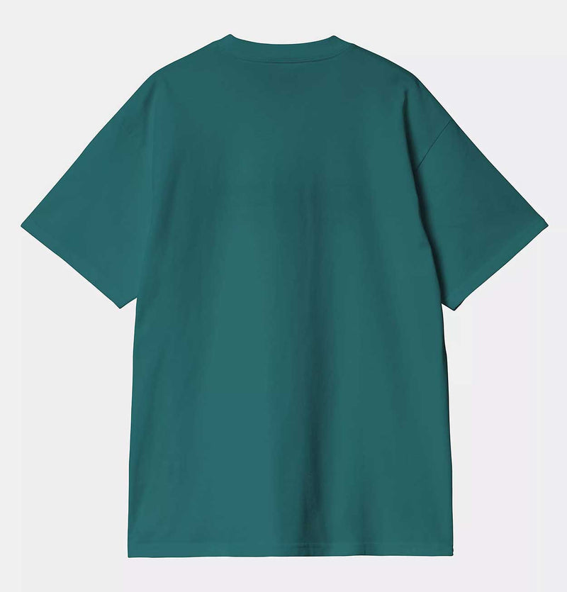 Carhartt WIP Label Script T-Shirt in Malachite