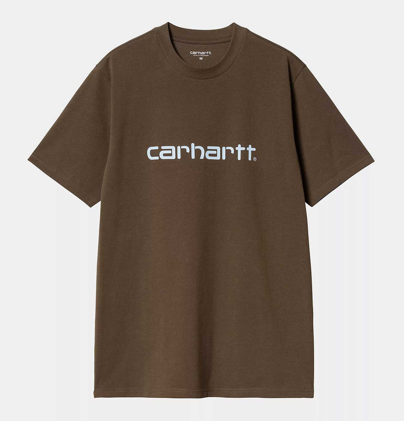 Carhartt WIP Script T-Shirt in Liberica & Air Sky