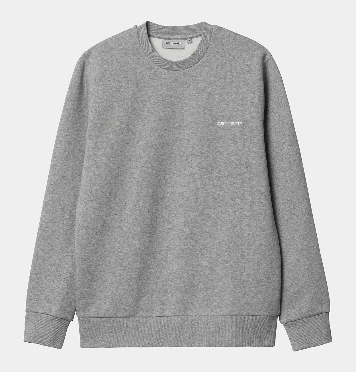 Carhartt WIP Script Embroidery Sweatshirt in Grey Heather