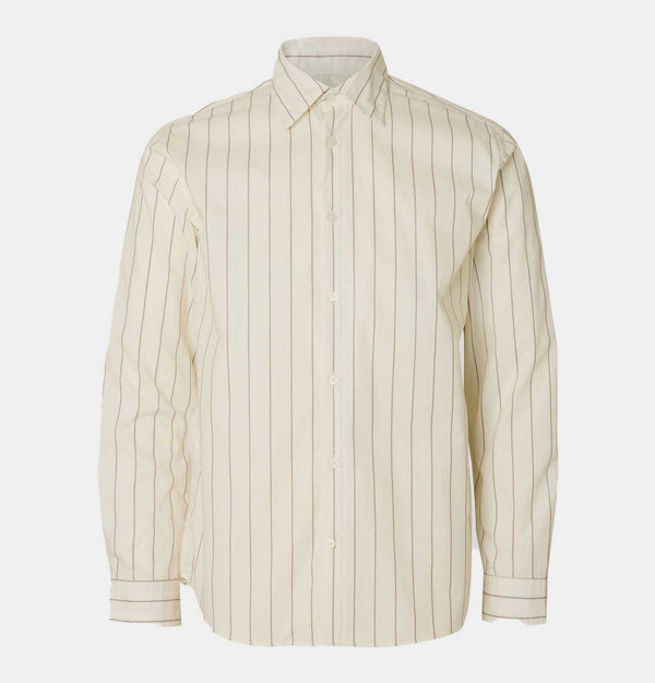 Selected Homme Regular Fit Shirt in Egret Stripe