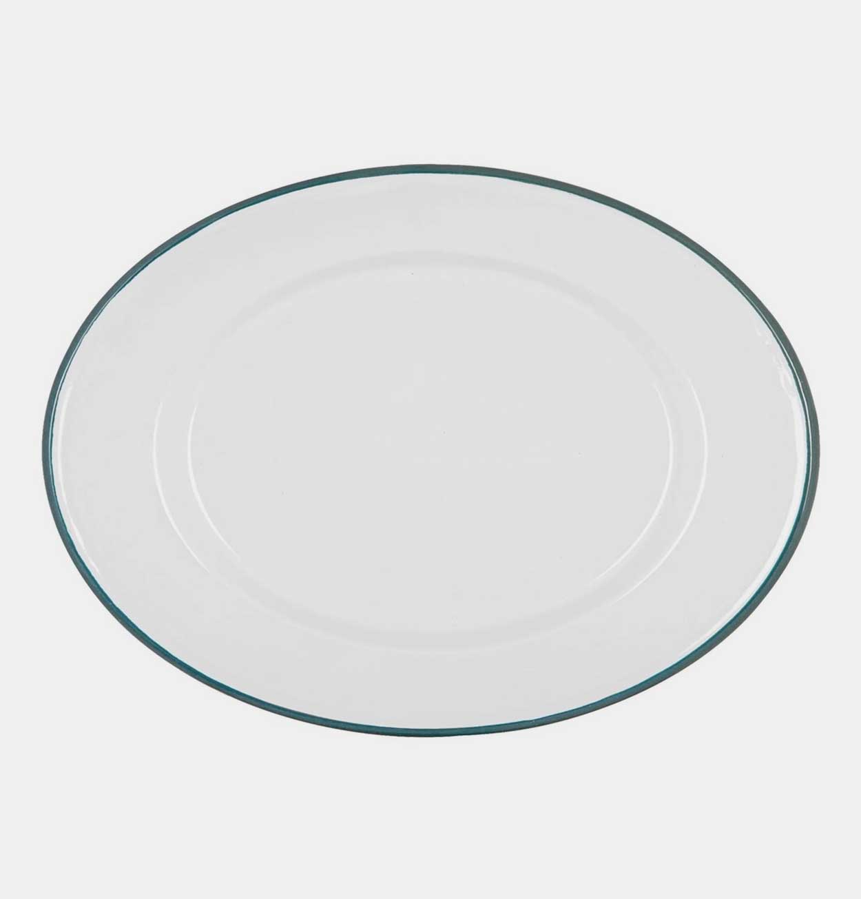 Argon Tableware White Enamel Serving Platter