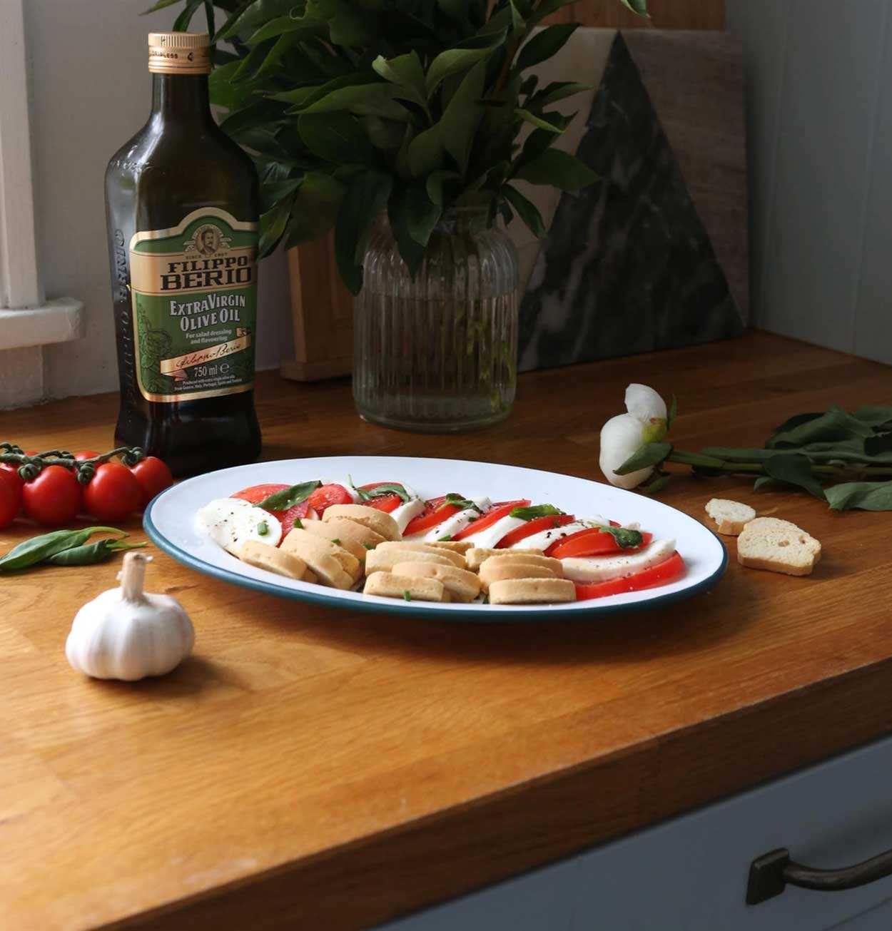 Argon Tableware White Enamel Serving Platter