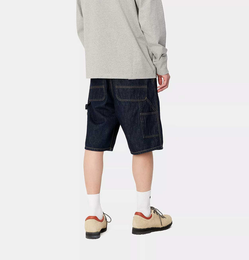 Carhartt WIP Single Knee Short in Blue Rinsed