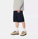 Carhartt WIP Single Knee Short in Blue Rinsed