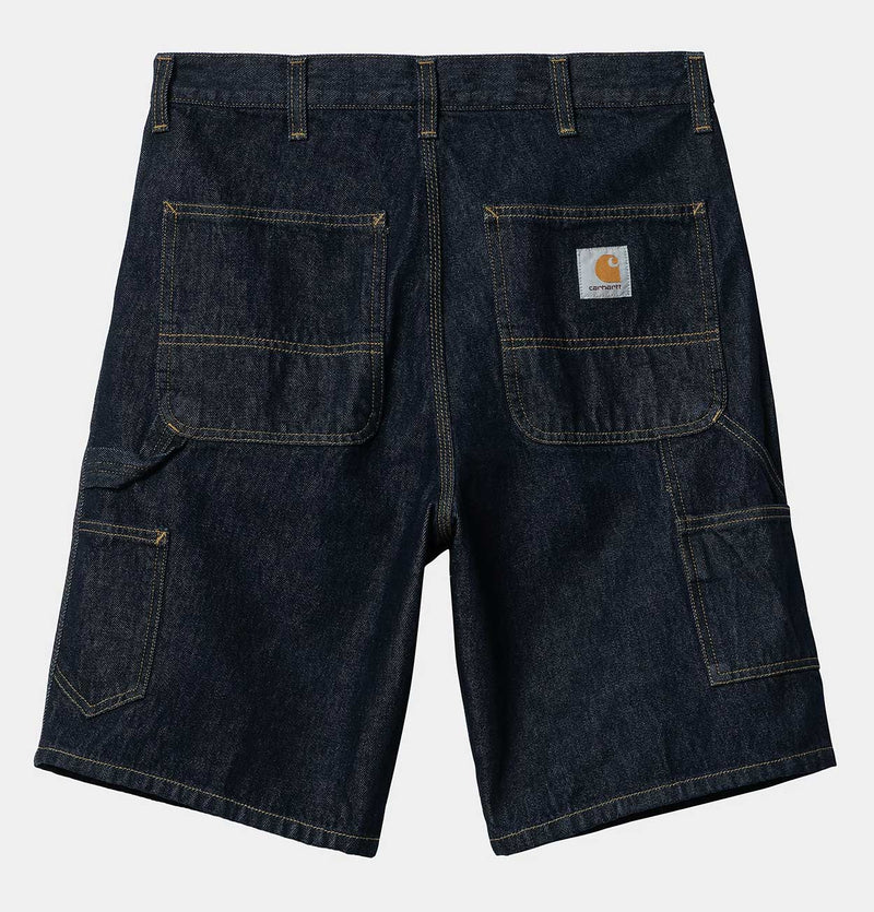 Carhartt WIP Single Knee Short in Blue Rinsed