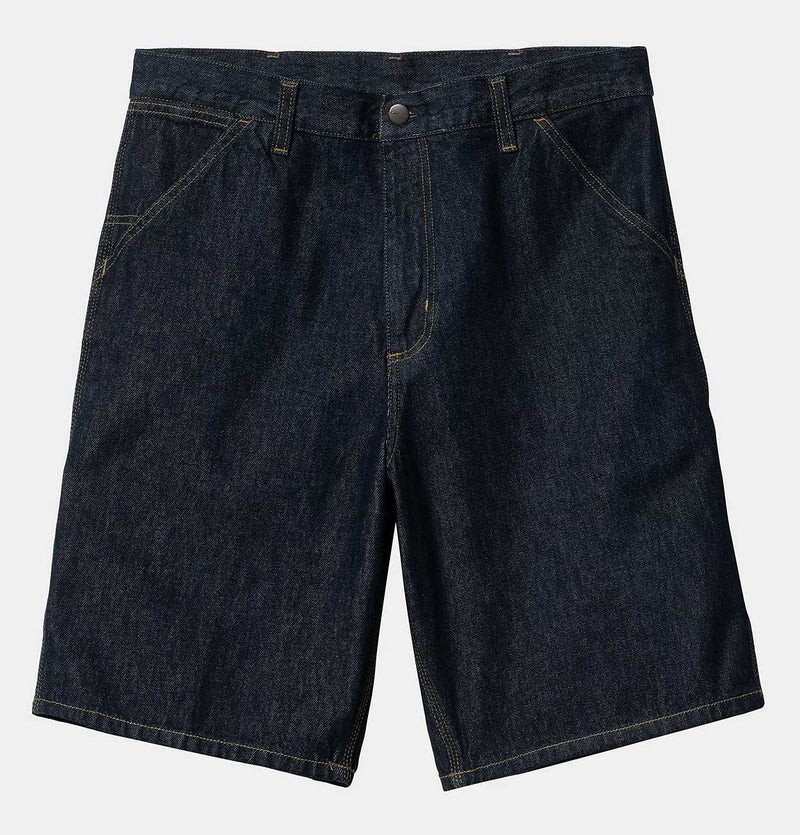 Carhartt WIP Single Knee Short in Blue Rinsed