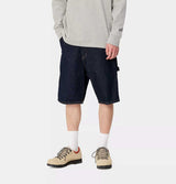 Carhartt WIP Single Knee Short in Blue Rinsed