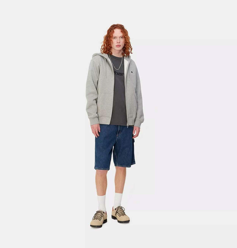 Carhartt WIP Single Knee Short in Blue Stone Washed