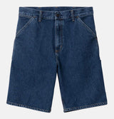 Carhartt WIP Single Knee Short in Blue Stone Washed