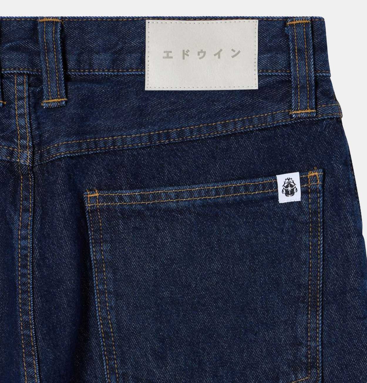 EDWIN Tyrell Pant in Blue Dark Marble Wash