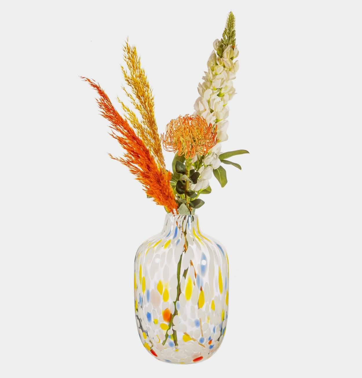Speckled Clear Vase – Large