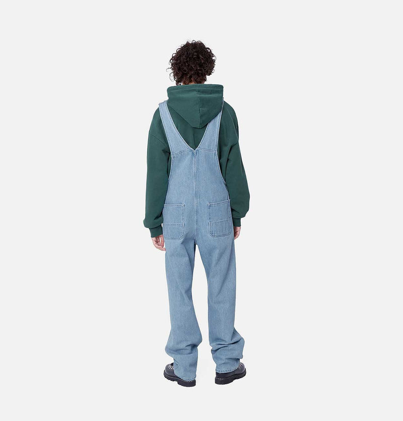 Carhartt WIP Women's Bib Overall Straight in Blue Stone Bleached