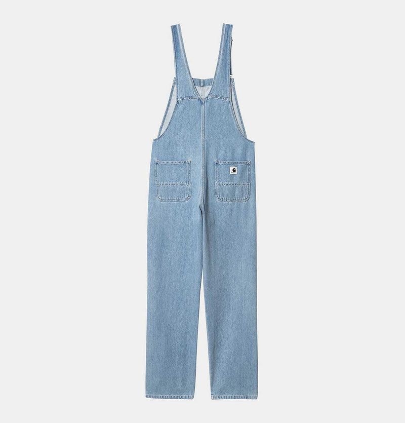 Carhartt WIP Women's Bib Overall Straight in Blue Stone Bleached