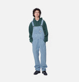 Carhartt WIP Women's Bib Overall Straight in Blue Stone Bleached