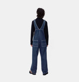 Carhartt WIP Women's Bib Overall Straight in Blue Stone Washed