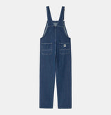 Carhartt WIP Women's Bib Overall Straight in Blue Stone Washed