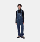 Carhartt WIP Women's Bib Overall Straight in Blue Stone Washed