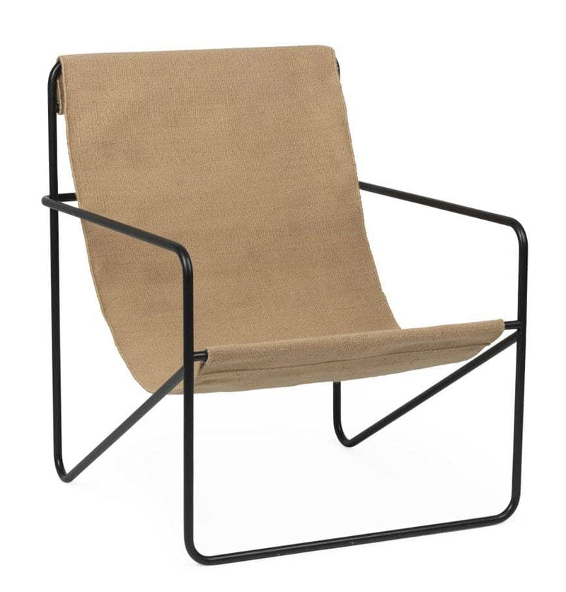 Ferm Living Desert Lounge Chair – Black/Solid Cashmere – HUH. Store